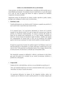 TEMA 2: EL SER HUMANO EN LA SOCIEDAD Como personas, nos ubicamos en ...
