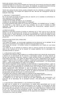 Acerca del conocer y de la ciencia