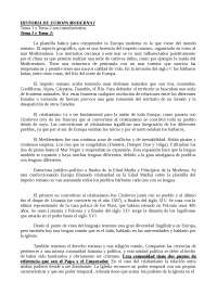 HISTORIA DE EUROPA MODERNA I Tema 1 y Tema 2 son introductorios Tema 1 ...