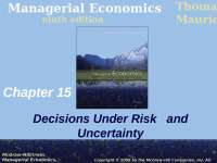 Managerial economics risk