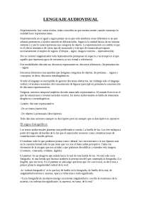 Lenguaje audiovisual - Apuntes de Comunicación Audiovisual - Docsity