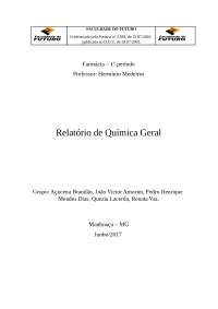 Separação de Misturas – Determinação do Teor de Etanol em Amostras de Gasolina Comercial. 