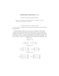 MATH 211 Homework Assignment: Finding Eigenvalues and Eigenspaces for Given Matrices