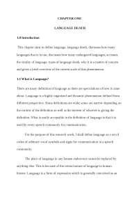 a research on the concept of "language death".