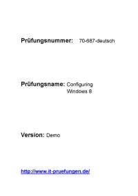 MCSA Windows 8 Prüfung 70-687-deutsch fragen