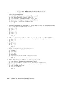 Physics chapter 33 Electromagnetic Waves - Docsity