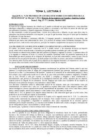 LECTURA 2 TEMA 1 SOCIOLOGÍA DEL GÉNERO - Apuntes de Sociología - Docsity