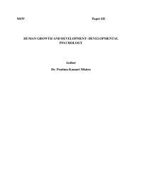 Psychology and development
