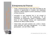 organizing and financing a new venture