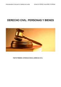 Civil I, Personas y bienes