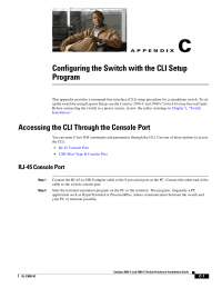 Configuring the Switch with the command line 