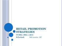 Retail Promotion Strategies