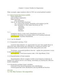 Machine learning notes taken for chapter 3 - Docsity