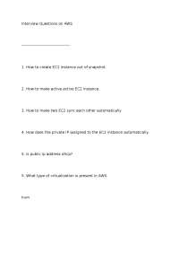 Interview Questions AWS