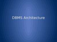 DATA BASE MANAGEMENT SYSTEM Arch