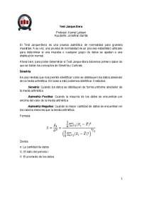 Test de Jarque Bera econometria