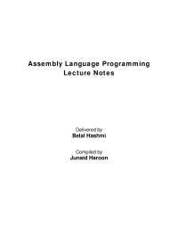 Computer Architecture and Assembly Language Programming - CS401 Handouts