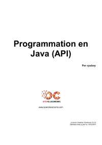 Programmation en Java API