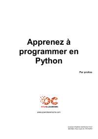 Apprenez à programmer en python