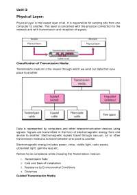 Physical Layer in Computer Networks - Docsity