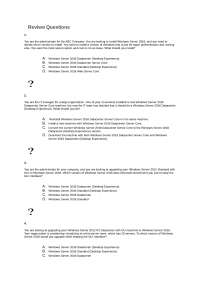 Windows Server 2016: Multiple Choice Questions and Answers