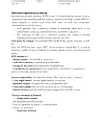 MRP Material Resource Planning