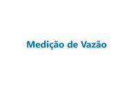 Apresentação Medição Vazão