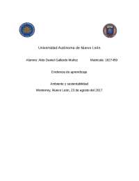 evidencia de aprendizaje unidad 1 ambiente y sustentabilidad