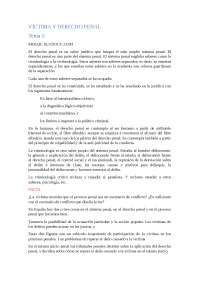 Víctima y Derecho Penal
