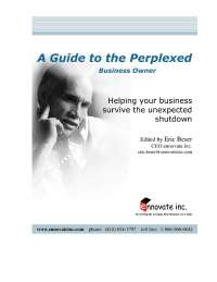 Disaster Recovery steps and procedures for a small business
