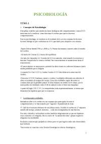 Psicobilogia tema 1 - Apuntes de Psicología - Docsity