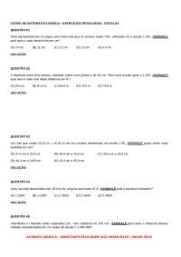 Matemática básica - exercícios resolvidos - escalas