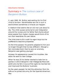 Opinión y resumen de The curious case of Benjamin Button( inglés)