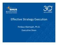 effective strategy execution 