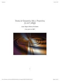 Teoría de Geometría Afín y Proyectiva
