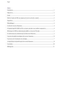 Gestao de recursos humanos no sector publico e privado
