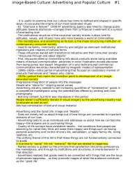 Advertising's Impact on Contemporary Culture: A Critical Analysis