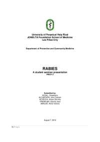 Rabies reporting for community medicine