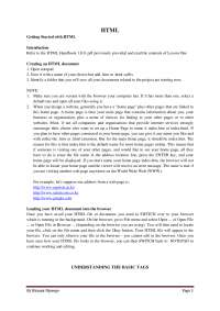 Handout 2.1 - Getting started with HTML - Docsity