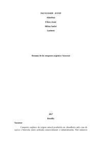 Trabalho 1 Química Orgânica sacarose