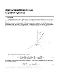 Legendre Equation and exercise 