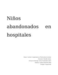 Niños abandonados en hospitales