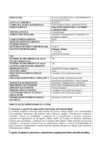 Organizzazione Cantiere e Laboratorio: Laurea Magistrale in Ingegneria Edile-Architettura