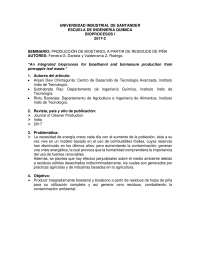 Producción de Bioetanol a partir de residuos de piña. - Docsity