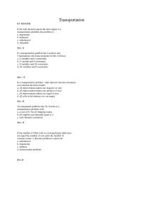 Transport problem and assignment problem
