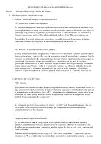DERECHO DEL TRABAJO Y LA SEGURIDAD SOCIAL - Apuntes de Derecho - Docsity