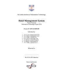 proposal document project for hotel management system
