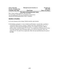 Microprocessor final exam