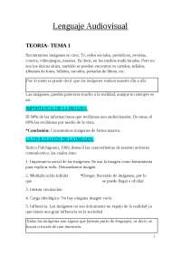 Lenguaje audiovisual - Apuntes de Periodismo - Docsity