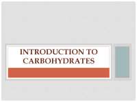 Introduction to Carbohydrates: Structure, Function, and Metabolism